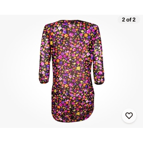 Anne Cole Swimsuit Coverup Size XL Floral‎ Sheer $50 MSRP - Picture 1 of 3